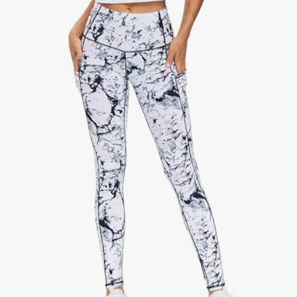 GYM PEOPLE Leggings, L, marble print